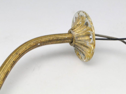 Rococco Style Wall Lamp, 1950s – wandlampen, Glass, Brass (photo 2 of 5)
