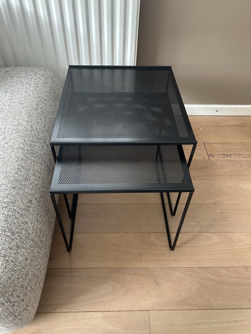 Set di 2 tavolini laterali degli anni '80