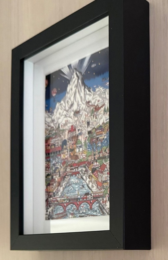 Image 1 of CHARLES FAZZINO: „Grüezi. Salut, Ciao, Bundi Schweiz“. 3D-Serigrafie in limitierter Auflage. Exklusiv veröffentlicht von Museum 