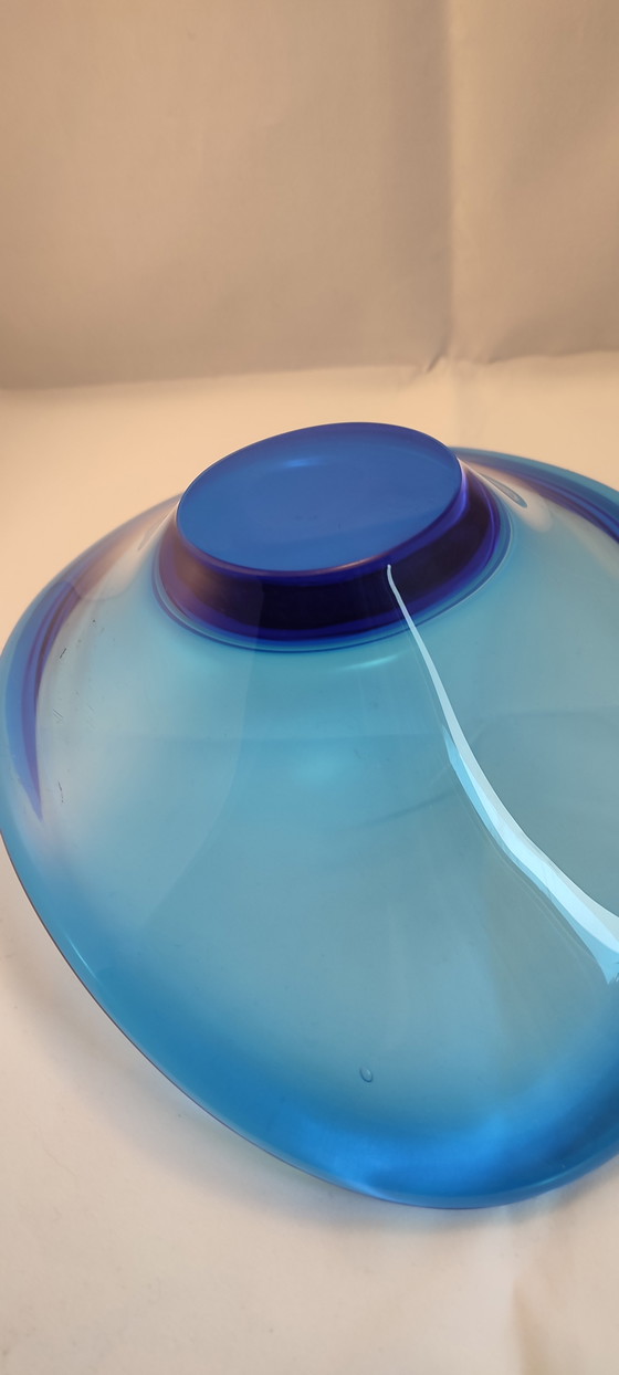 Image 1 of Lotta Peterson Ikea Design model Snits mondgeblazen glas glazen schaal 2004 'Selandia Per Lutken look-a-like'