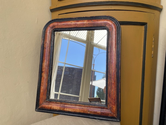 Image 1 of Specchio francese in legno frivolo Luigi Filippo 40 cm