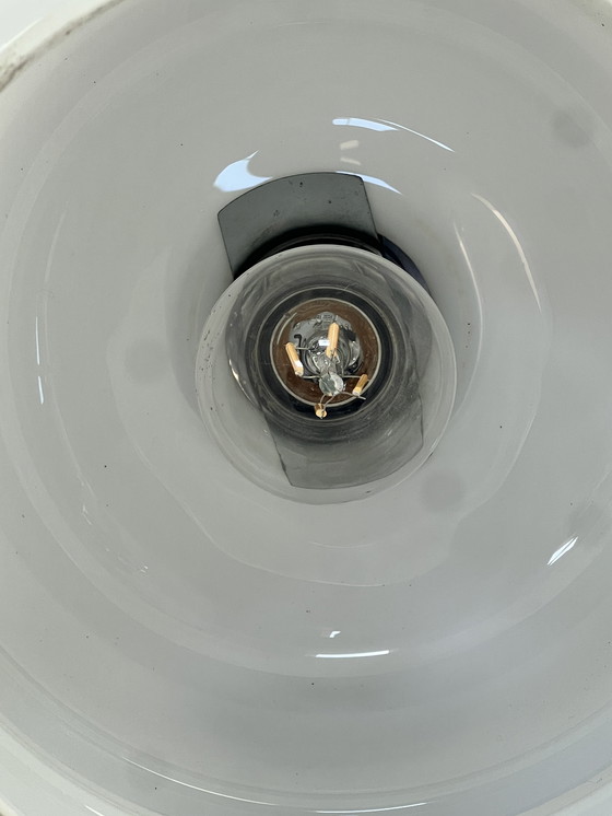 Image 1 of Vintage milk glass pendant lamp, Hustadt Leuchten 1970's