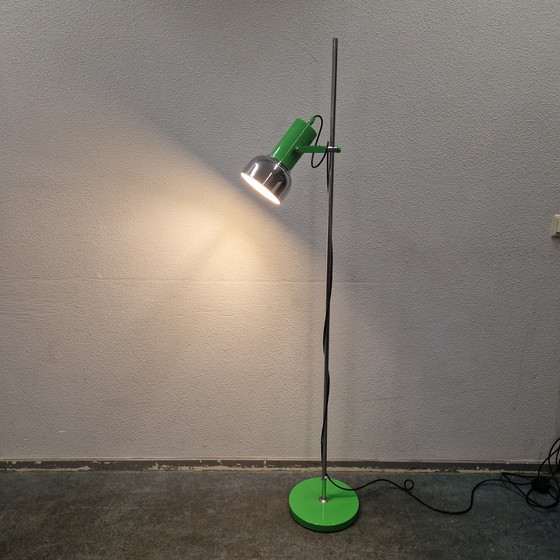 Image 1 of Lampadaire vintage des années 1970, projecteur vert