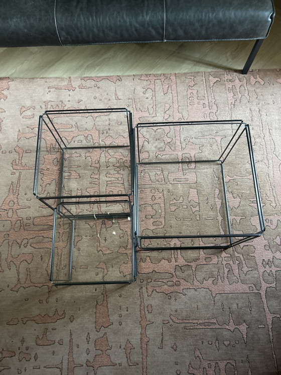 Set di 3 pezzi "Isocéle" di Max Sauze - anni '70. In ottime condizioni! – Atrow, Tavolini da caffè, Metal (photo 3 of 6)