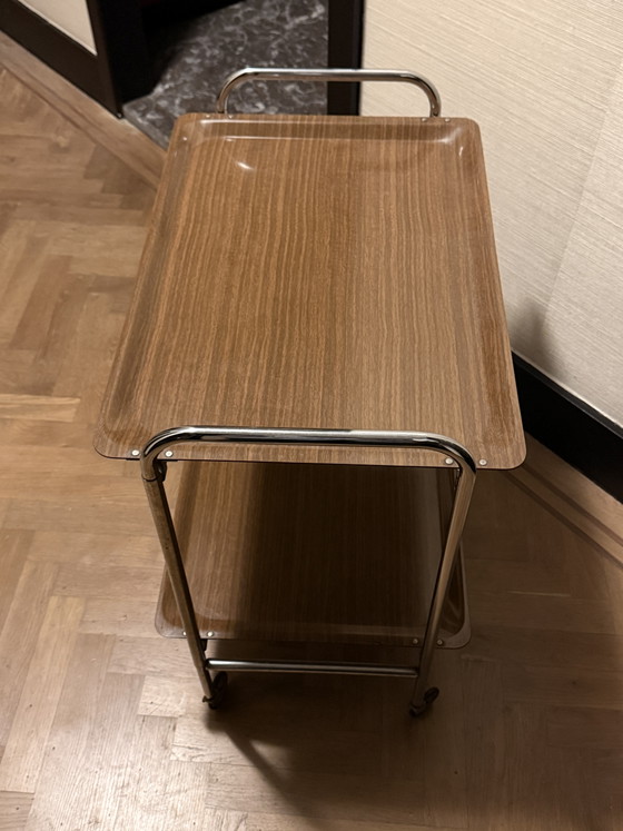 Desserte Mid Century (pliable) – Chrome, Wood (photo 4 of 5)