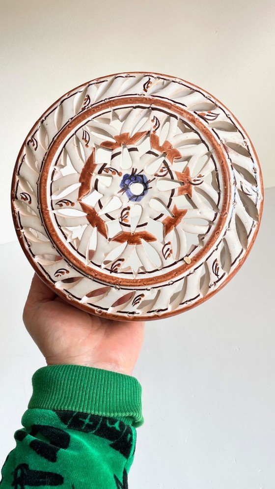 Image 1 of Applique artisanale CéRAMIQUE CENTRE BLEU