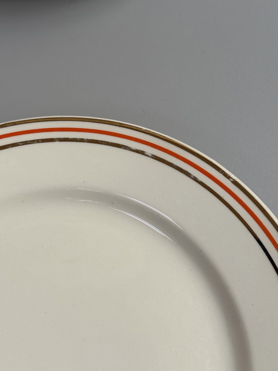 Image 1 of Set di 12 piatti da dessert o da colazione vintage Boch Frères - anni '40