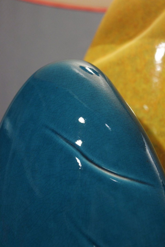 Image 1 of François Chatain - Grande lampe menhir vintage design post-moderne France 1990s