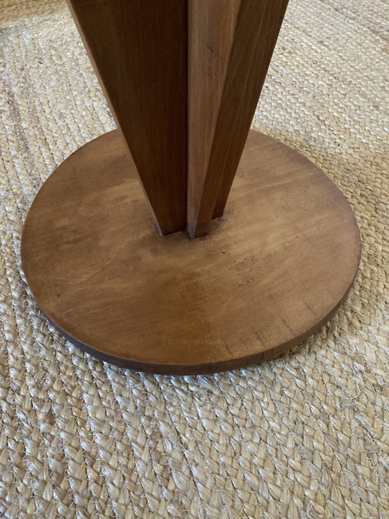 Image 1 of Wooden stool with convex seat