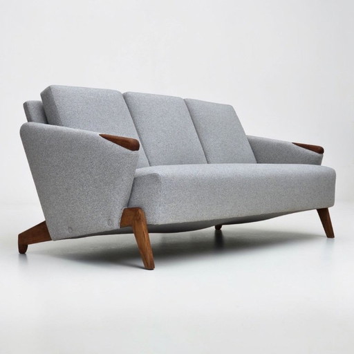 1960s, Danish design by Arne Hovmand-Olsen, 3-seater sofa model 490, reupholstered.