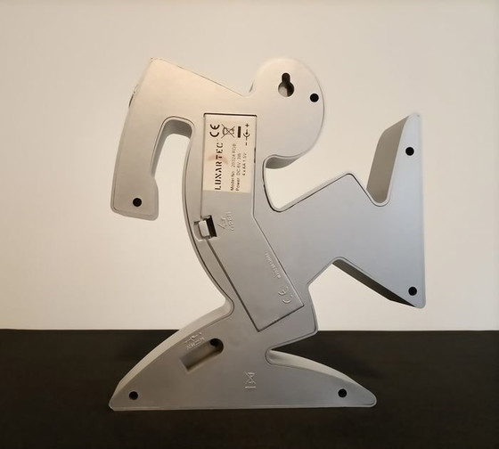 Image 1 of Keith Haring La Linea Lampe Osvaldo Cavandoli Silber In Originalverpackung