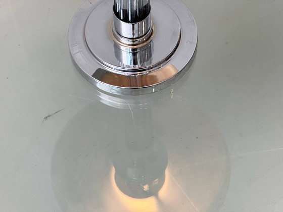 Image 1 of French Art Deco table lamp made of chrome-plated metal, 1930s