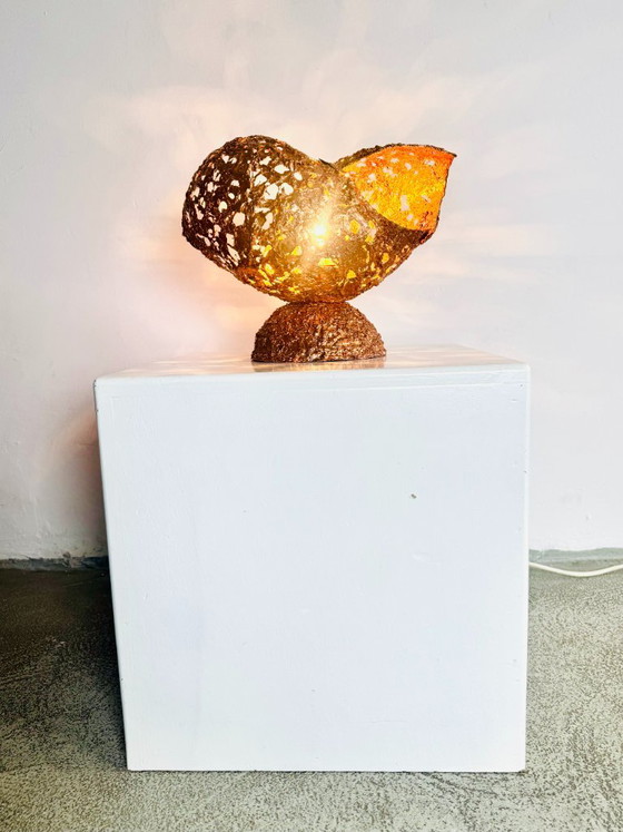 Sculptural Table Lamp in Copper by Aimo Tukiainen for Oy Moonlight, Finland, 1970s (photo 6 of 9)