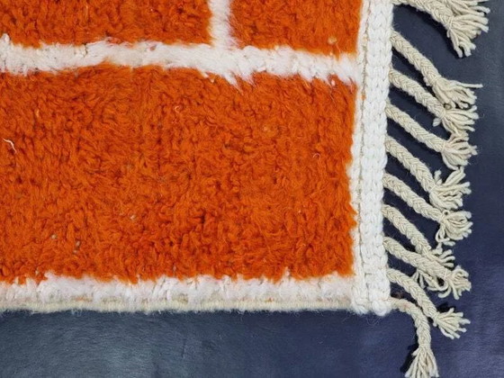 Traditioneller handgefertigter Berber-Orangenteppich 3/2m – Teppiche & Läufer, Wool, Cotton, Bohemian (photo 5 of 9)