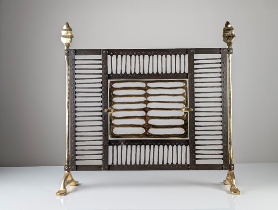 Parascintille in ottone e ferro battuto di David Marshall, Spagna, anni '70. – Oggetti decorativi, Iron (photo 7 of 11)