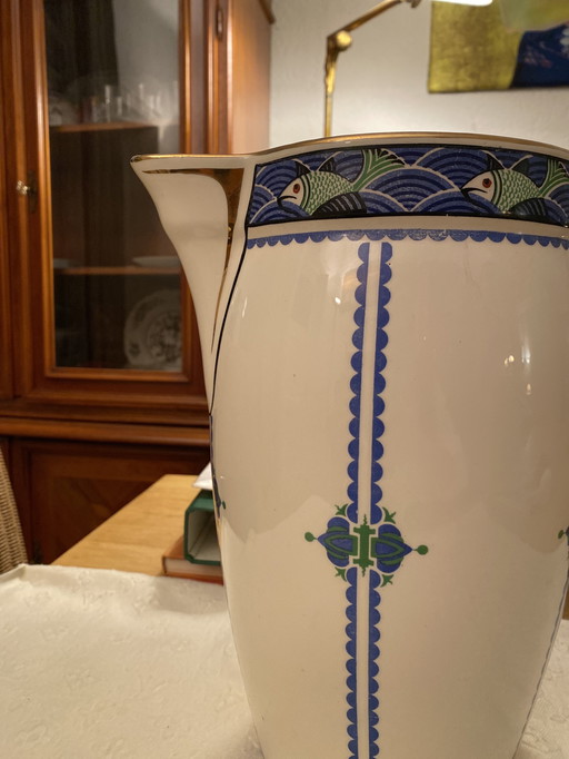 Boch La Louviere Belgio Art Deko Kanne 