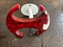 Catalina Bakelit Wandhaken – Space Age – rot marmoriert – DDR Design – selten – 60er/70er