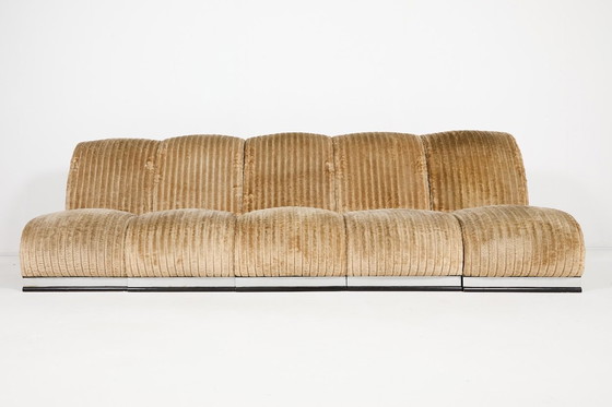 Image 1 of Conjunto de asientos italiano de estilo moderno de mediados de siglo, década de 1970.