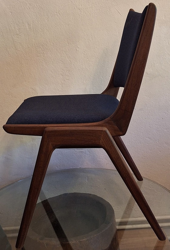 Image 1 of Set of 4 Solid Teak Dining Chairs, Denmark 1960s