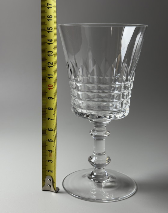 Image 1 of Val Saint Lambert “Service Esneux” set van 6 handgeslepen kristallen glazen - Art Deco
