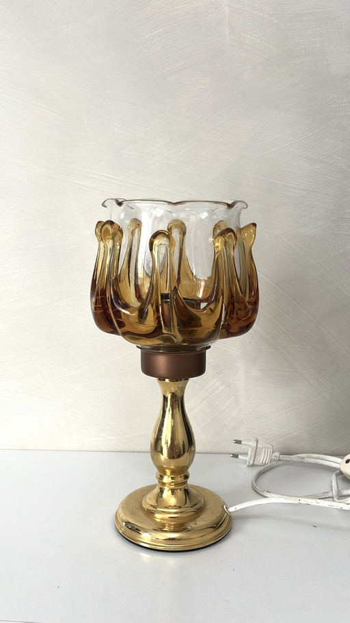 Mazzega Murano glazen lamp uit de jaren 70