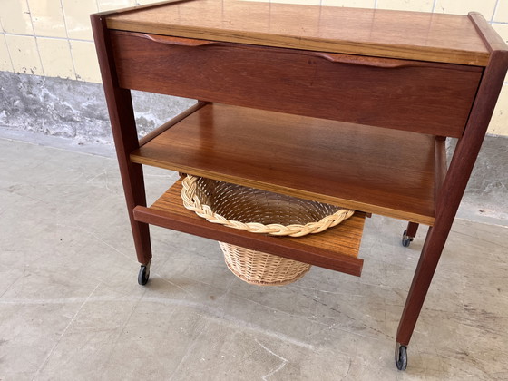 Tavolino scandinavo vintage in teak – Tavolini, Wood, Wicker (photo 5 of 6)