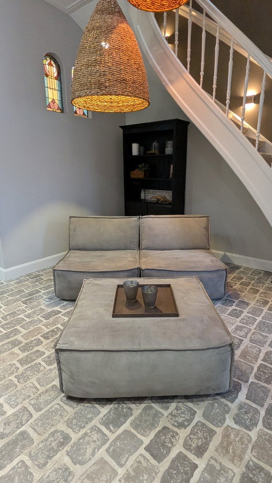 Image 1 of Modulaire bank (Goossens Jim) Micro Leer Alcamara Licht Grijs