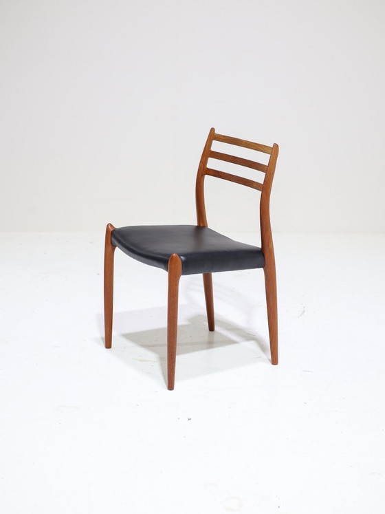 Image 1 of 6x N.O. Møller model 78 eetkamerstoelen teak Deens 1960s