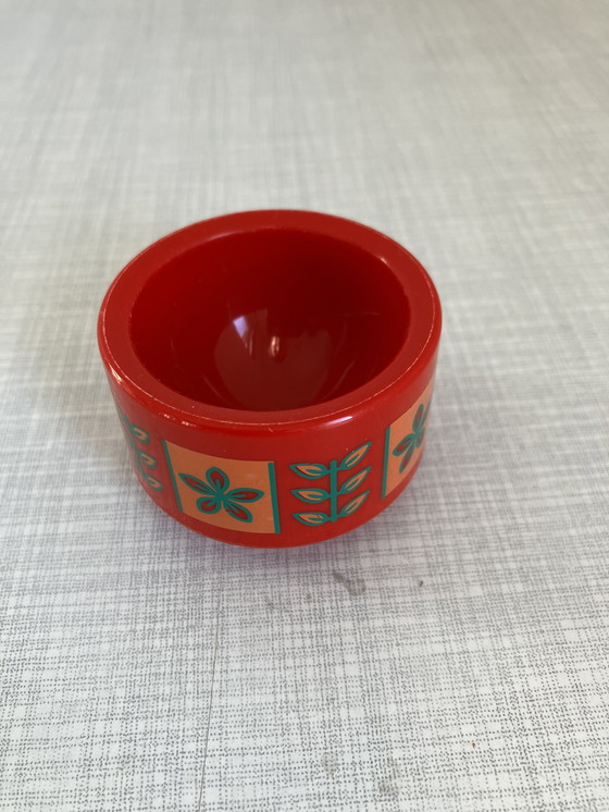Image 1 of Set of 5 retro Mepal egg cups
