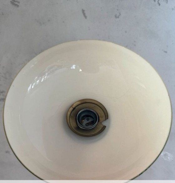 Image 1 of Bauhaus - Art Déco - Cristal opalino - Lámpara de diseño - Artículo raro -