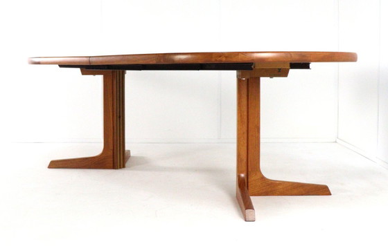 Image 1 of Gudme Round 2x Extendable Dining Table 'Nabbe' Vintage