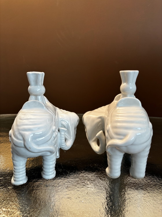 Image 1 of 2 Porcelaine Éléphant Blanc de Chine