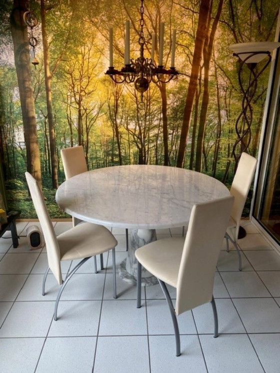 Image 1 of Marble dining table, Italian design