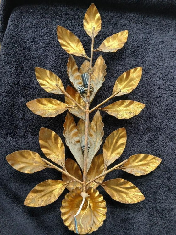 Image 1 of LAMPADA DA PARETE HANS KOGL IN METALLO ORO