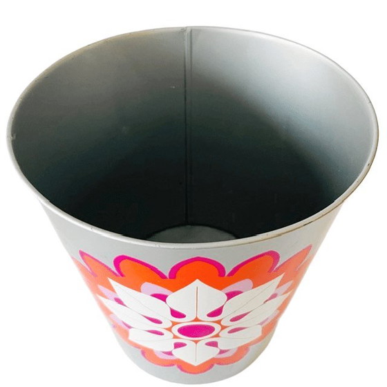 Image 1 of Poubelle en métal style pop art vintage Simel Vich, années 1970