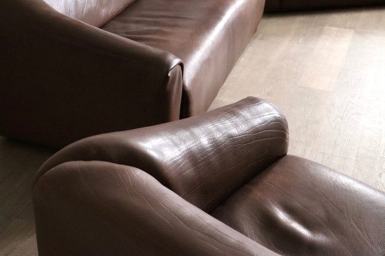 Image 1 of Gruppo di sedute De Sede DS-47 in pelle di bufalo, anni '70