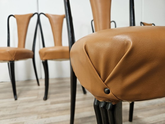 Set van 6 eetkamerstoelen van Vittorio Dassi uit de jaren 1950. – Wood (photo 10 of 17)