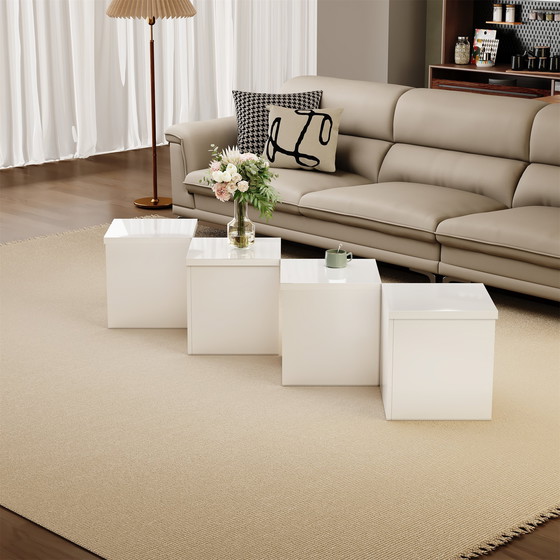 Image 1 of Urban Meuble White Glossy square coffee table, table top with free combination UVVEDS