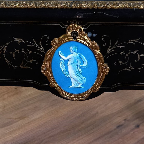 Image 1 of Bonheur du Jour en bois noirci ca.1840-1850