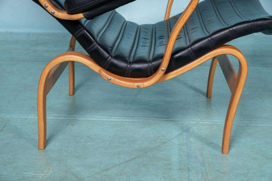 Image 1 of Design Lounge armchair & stool 70s Bruno Mathsson Pernilla