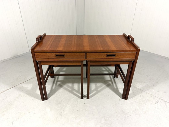 Image 1 of Tables gigognes en teck Skaraborgs Möbelindustri, Suède 1960