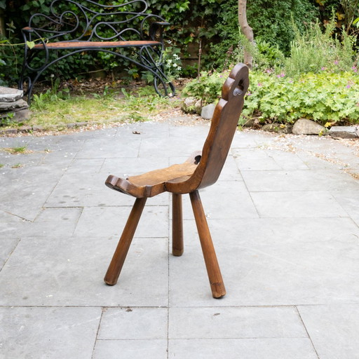 Brutalist Spanish Tripod Chair