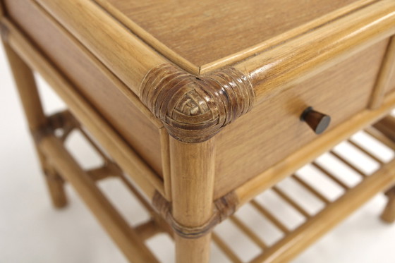 Image 1 of 2er-Set Nachttische aus Rattan, Dux, Schweden, 1960