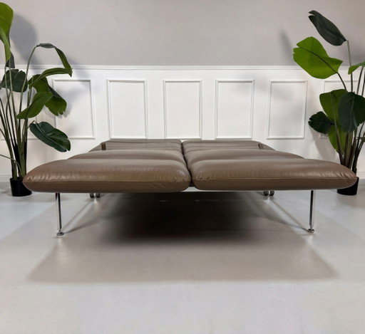 Brühl Roro Leder Braun Sofa met Rollen