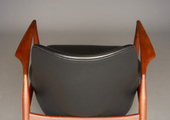 Image 1 of Poltrona modello 'Seal' di Ib Kofod-Larsen in pelle e teak per OPE, Svezia, anni '60