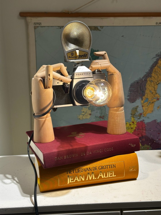 Unique camera lamp “cheese” – Praktica, Table lamps, Glass, Metal (photo 2 of 9)