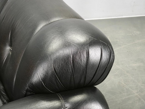 Image 1 of 1970s Italian Two-Seat Sofa by Adriano Piazzesi in Chrome and Leatherette