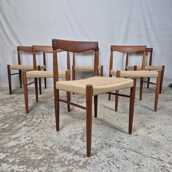 Image 1 of H.W. Klein, Bramin vintage Deense stoelen nieuw papercord