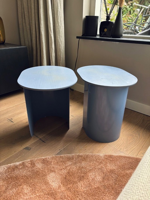 2x FEST plateau side table  - pigeon blue