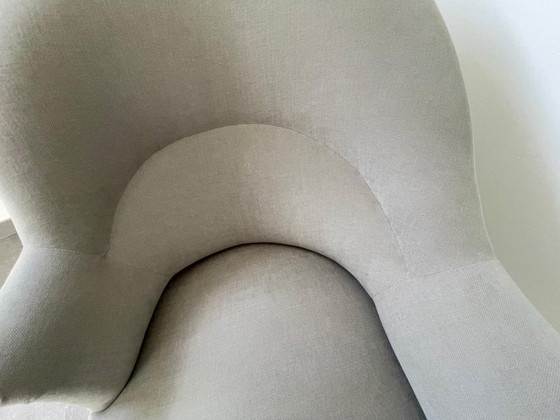Image 1 of Elegante Chaise Longue Francesa / Méridienne en Tapicería Beige”